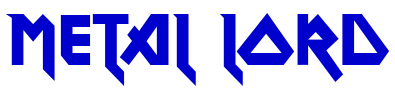 Metal Lord 字体